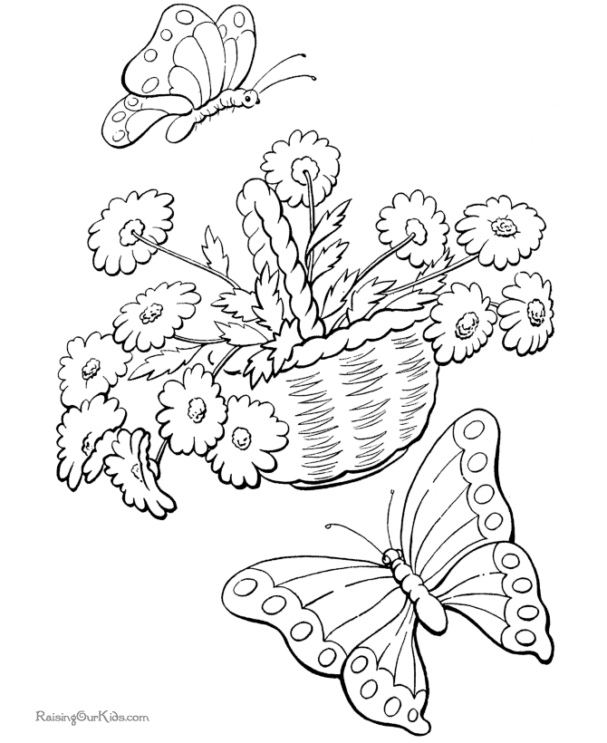 free coloring pages of flowers and butterflies. Pages Tiger Coloring in Pages