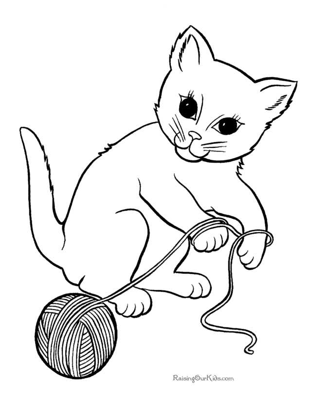 k is for kitten coloring pages - photo #48