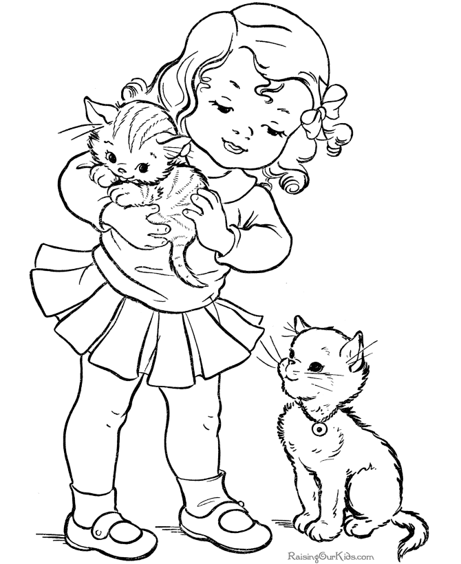 cat coloring pages for preschoolers - photo #1