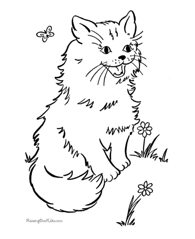 Cute Coloring Pages of a Cat