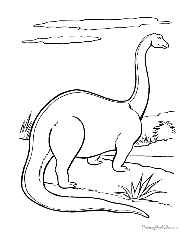 Free Dinosaur - brontosaurus coloring page