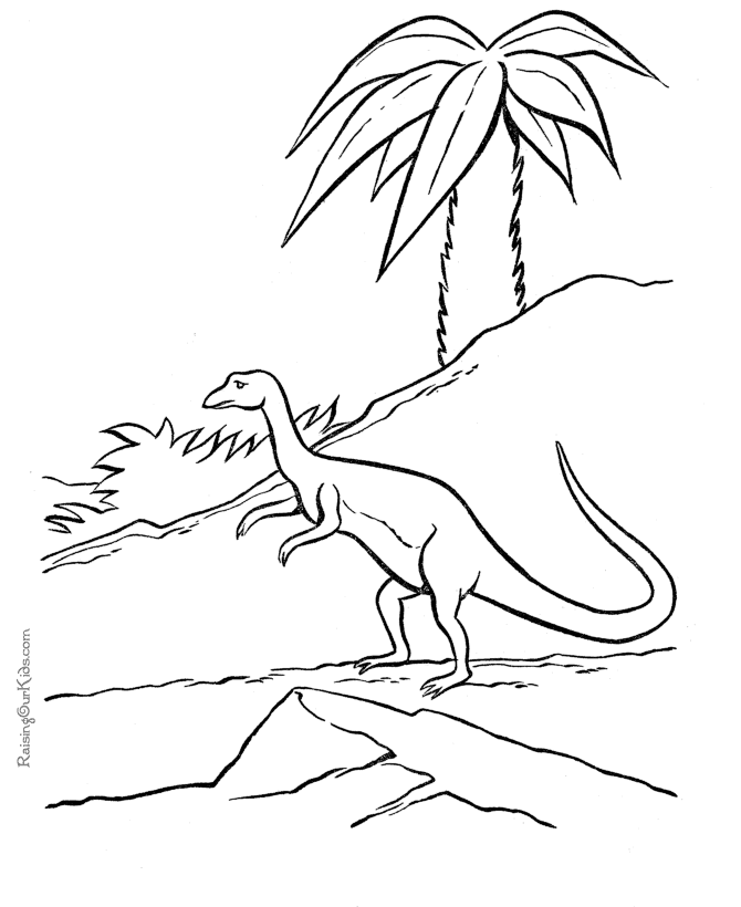 Free Dinosaur - procompsognathus coloring