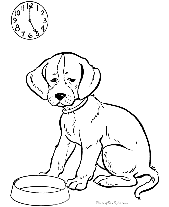 p is for puppy coloring pages - photo #37
