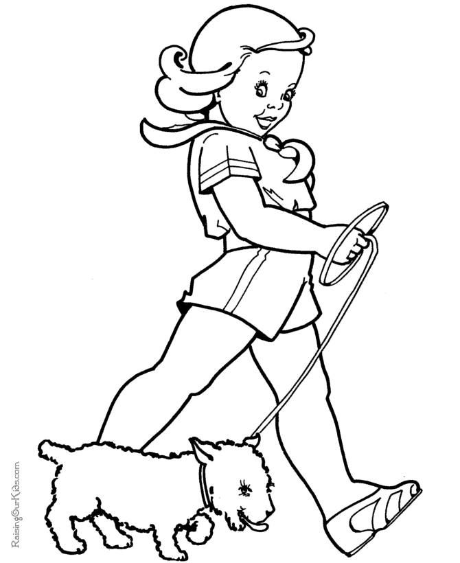 a pic of a dog coloring pages - photo #36