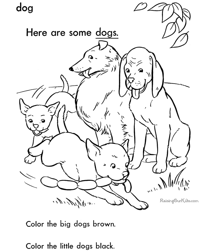Animal coloring page of dogs