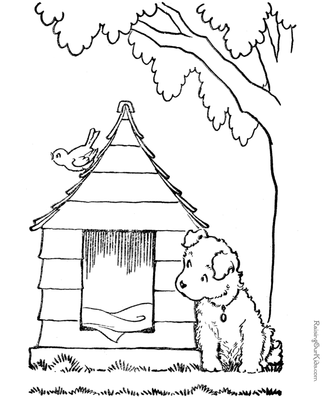 Printable puppy page to color