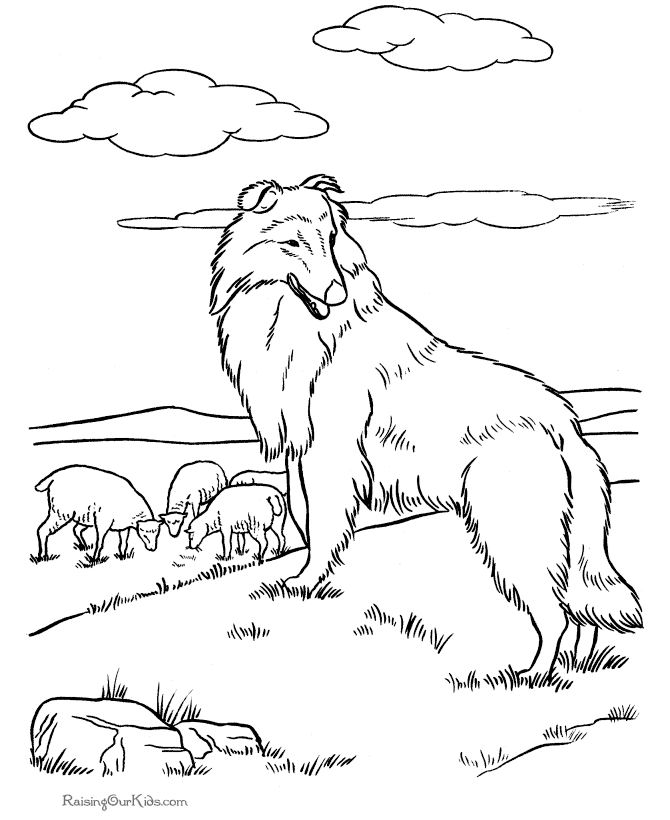 Pet dog coloring page