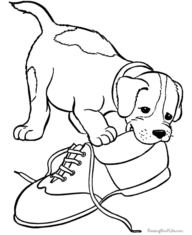 Pet puppy coloring pages