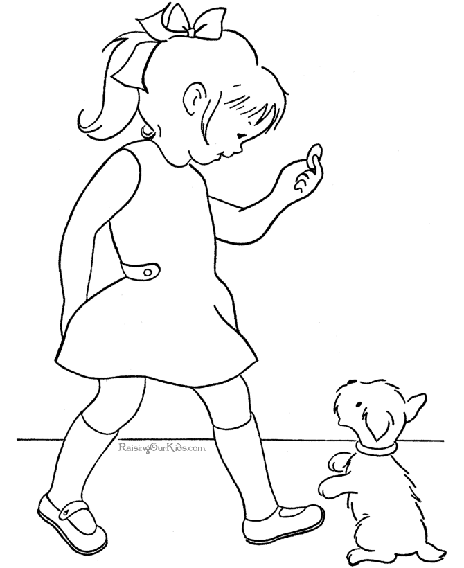 Free dog coloring picture to print