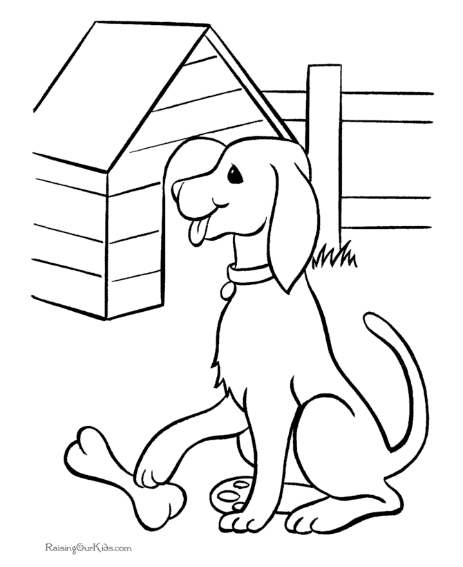 Free printable animals coloring page of dog