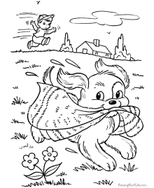 Puppy coloring pictures