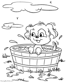 Puppy coloring pictures - dog printables