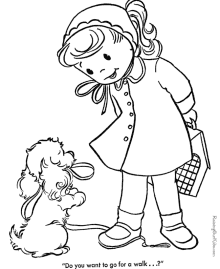 Puppy coloring pictures