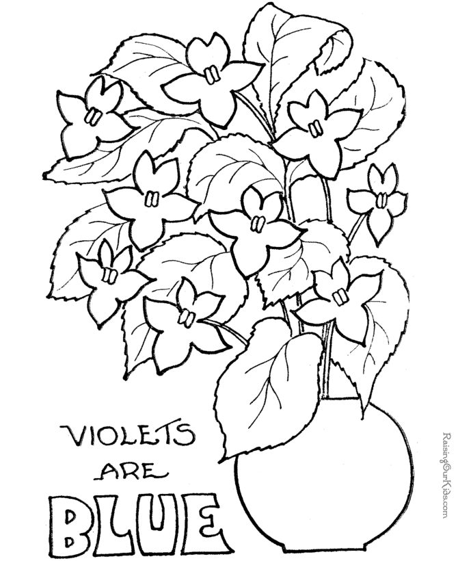 Free cute flower coloring sheets 015