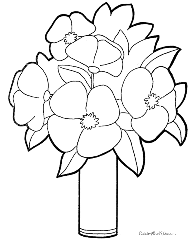 Kid coloring page of Flowers