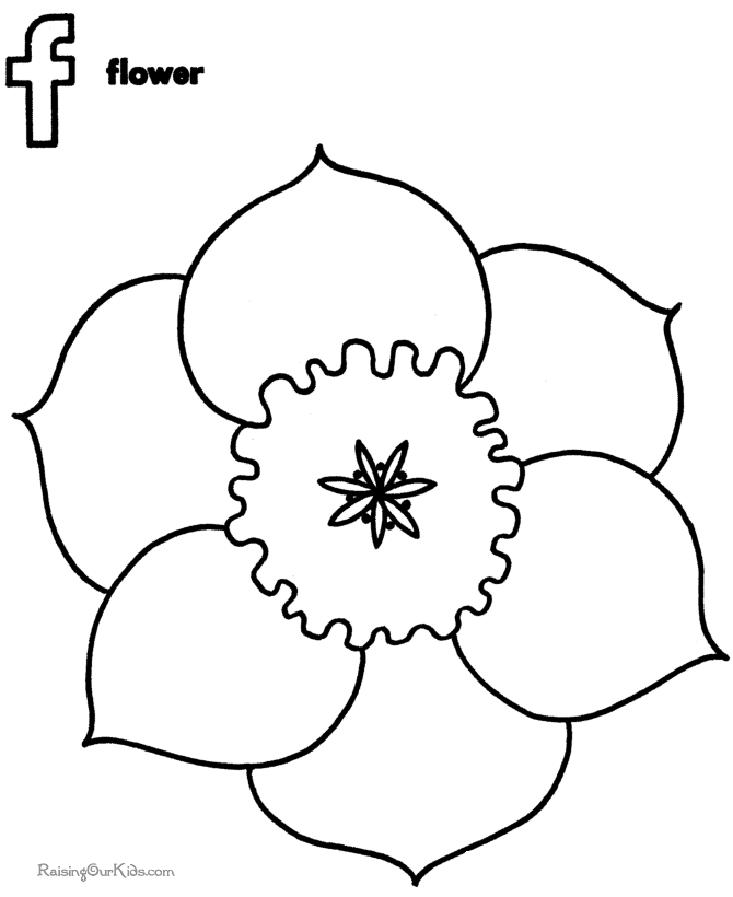 Flower page to color for kid