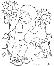 Flower coloring sheets