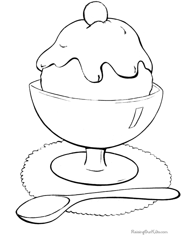 Ice Cream coloring page to print and color