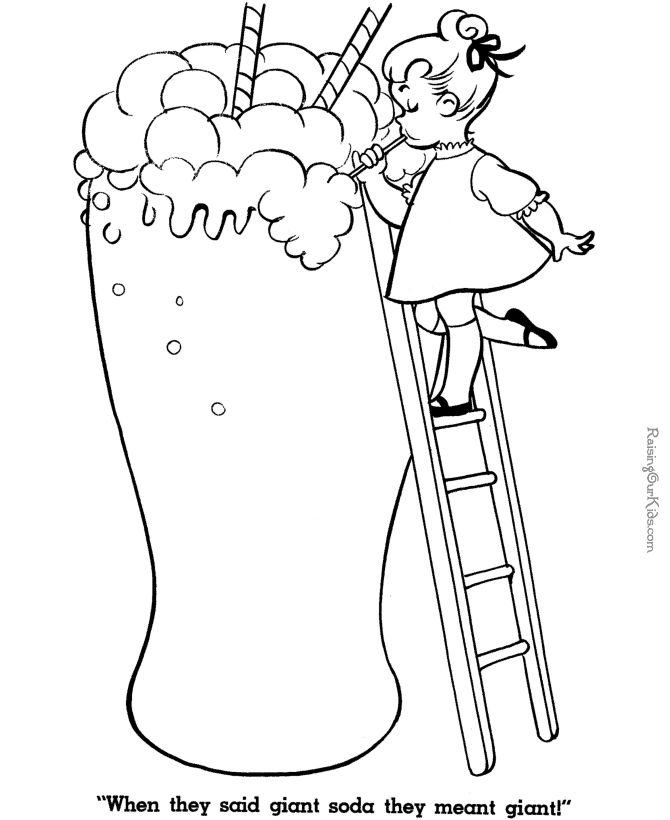 ice cream soda coloring pages - photo #4