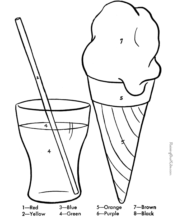 Ice Cream coloring sheet to print and color