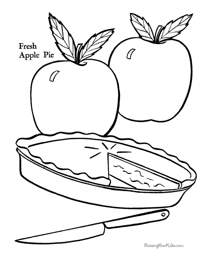 Apples picture to print and color