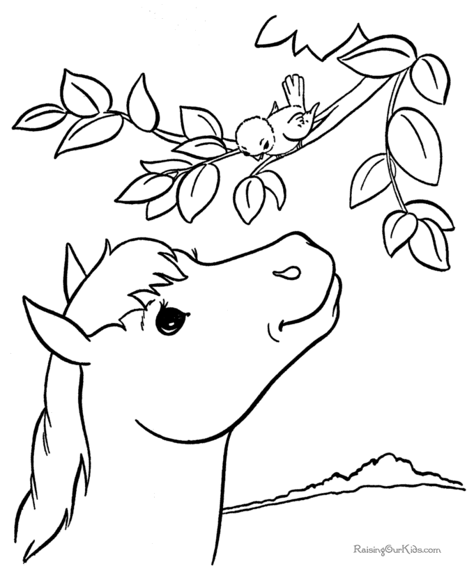 Printable Coloring Pages Horses. Free printable horse coloring