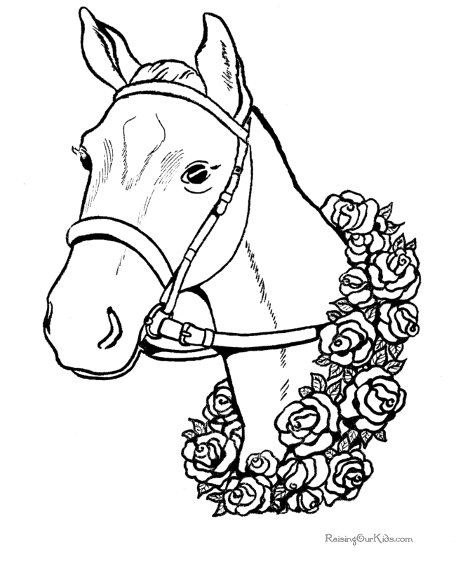 Free printable animal coloring pages - Horse