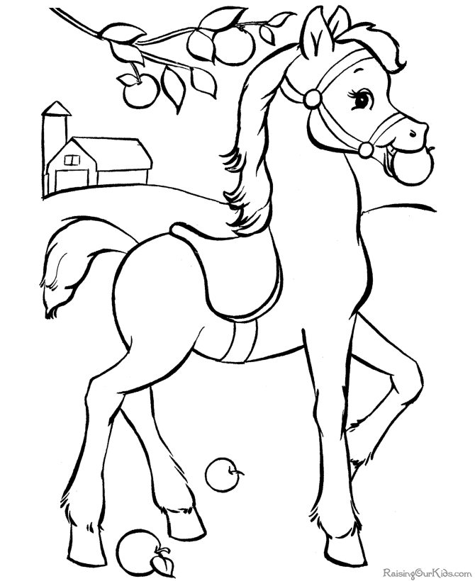 Horse to print and color
