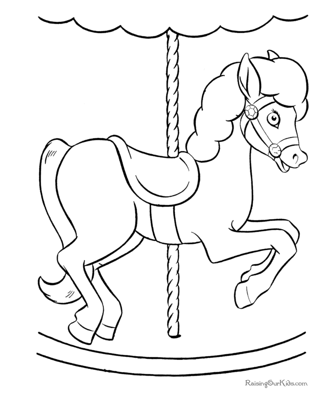 Horses coloring pages for kid
