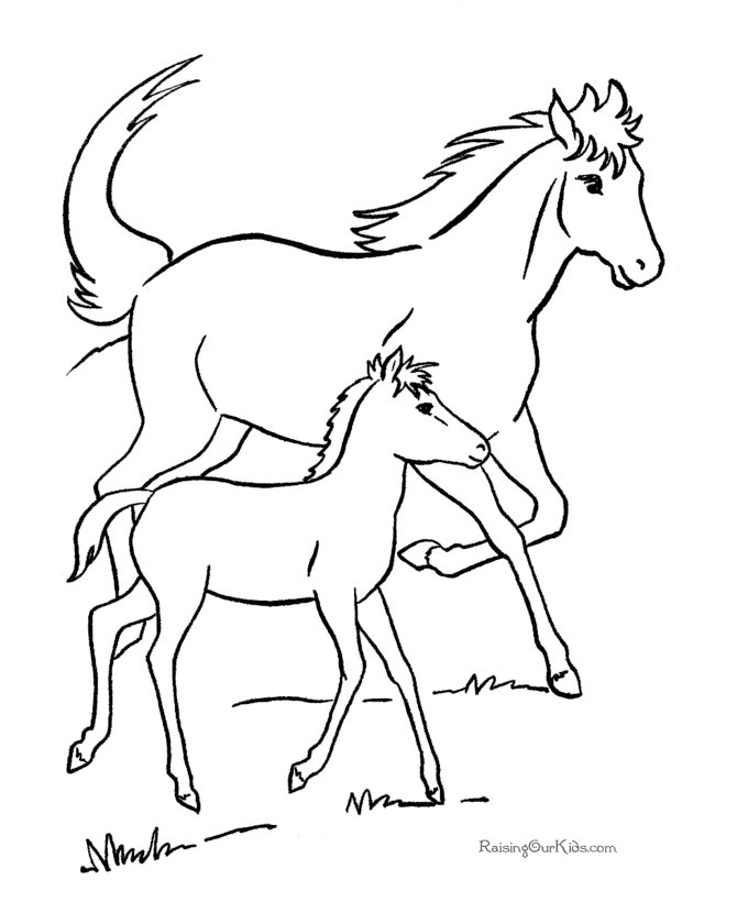 Printable horse coloring sheet