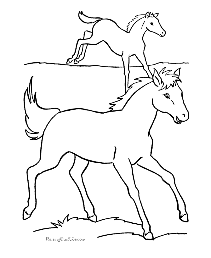 Horse to color - Animal sheets for kids