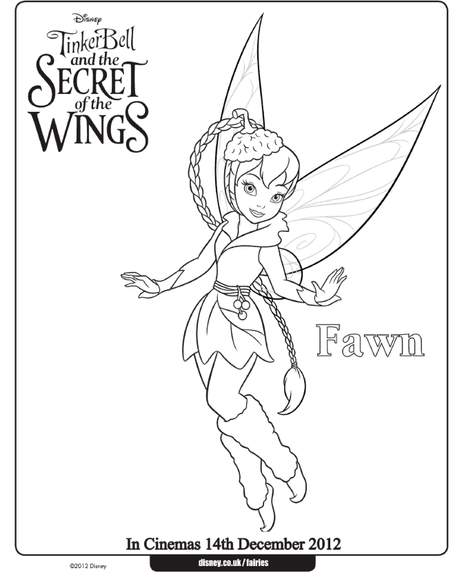 Fawn coloring pages - Tinkerbell