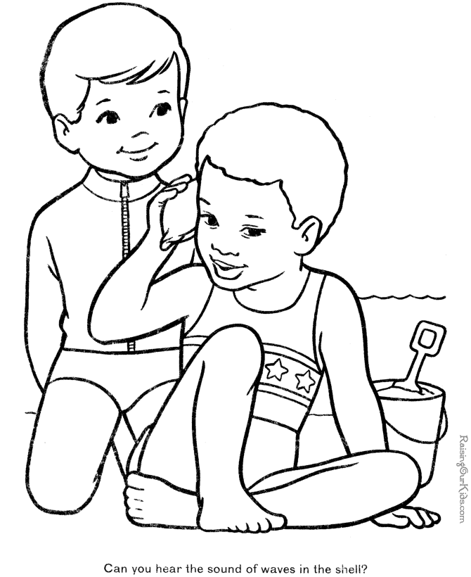 beach ball coloring page. Beach coloring sheets