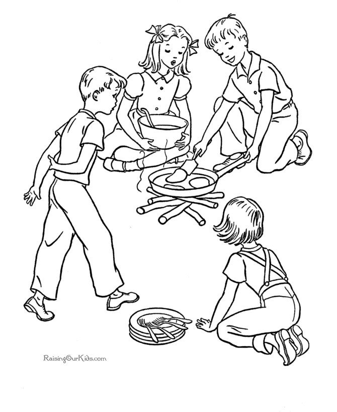 Free printable camping coloring pictures
