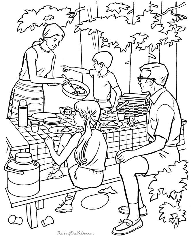 camping kids coloring pages - photo #21