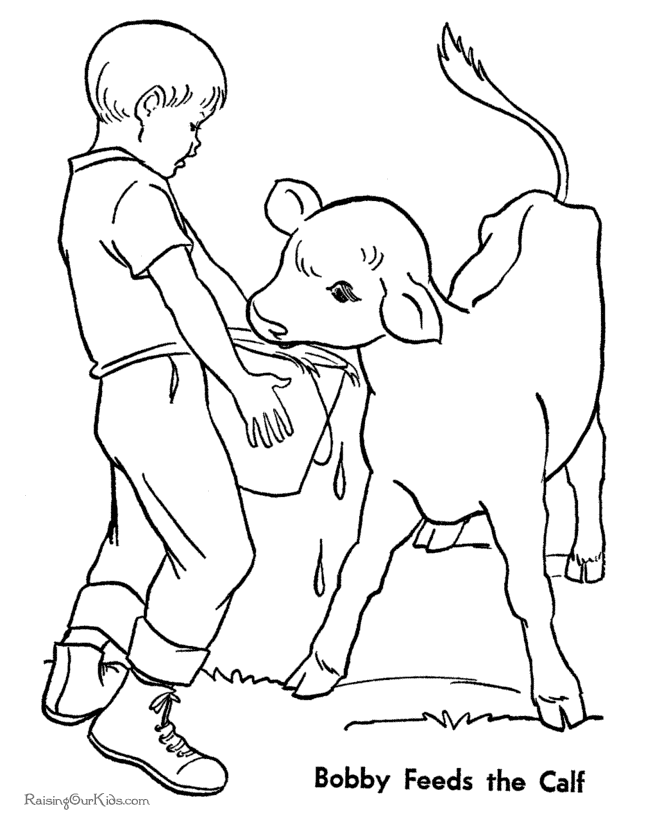 calf-coloring-page