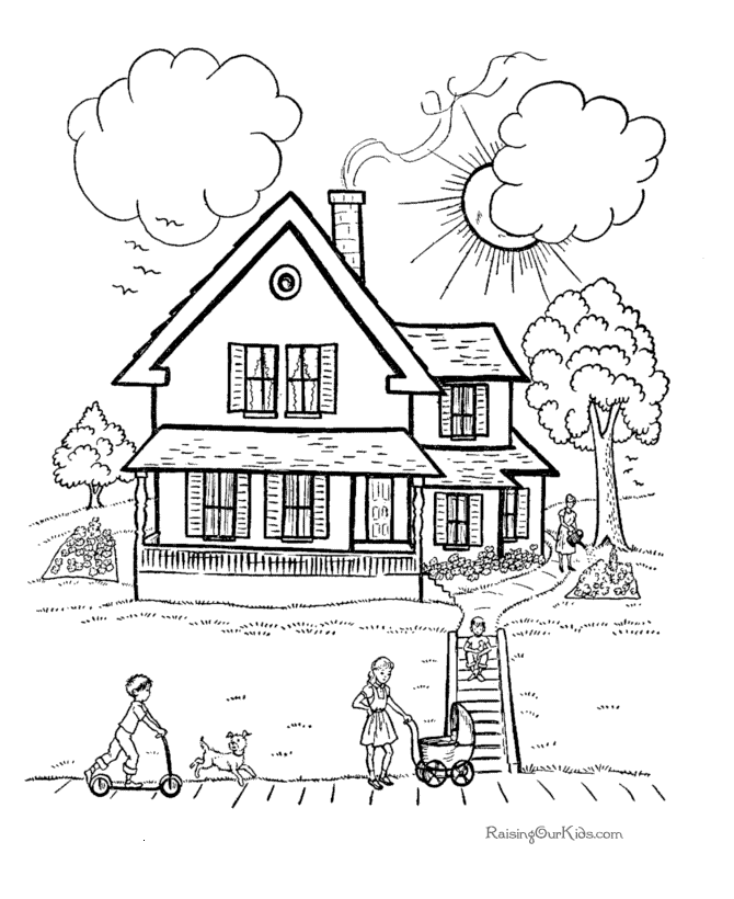 Houses Coloring Pages 014