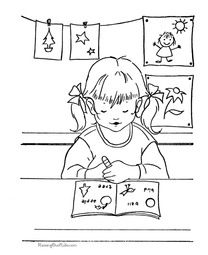 i love my school coloring pages - photo #40