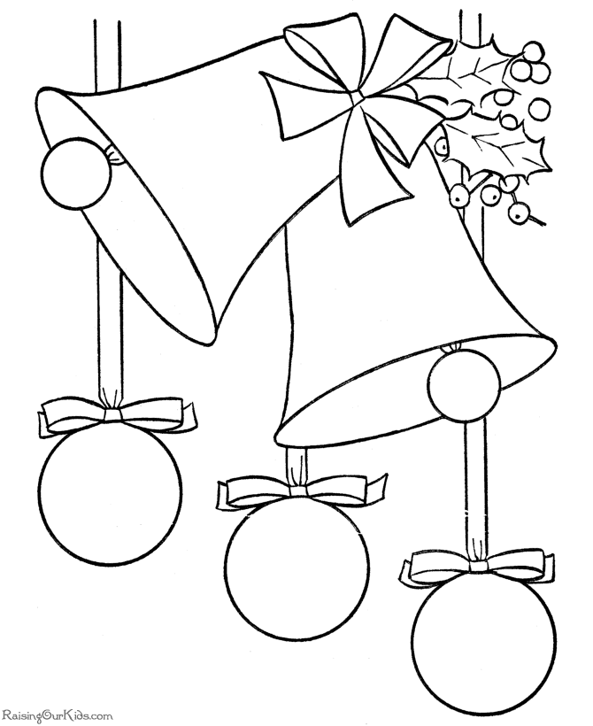 Christmas bells! A free, printable coloring page