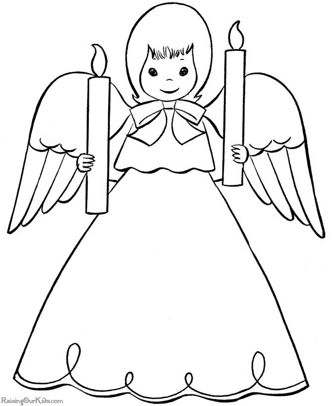 Free Christmas candle printable coloring pages