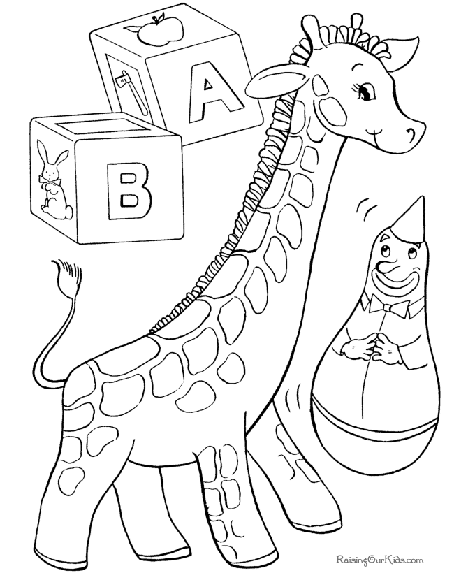 Free Christmas Coloring Pages of Toys!