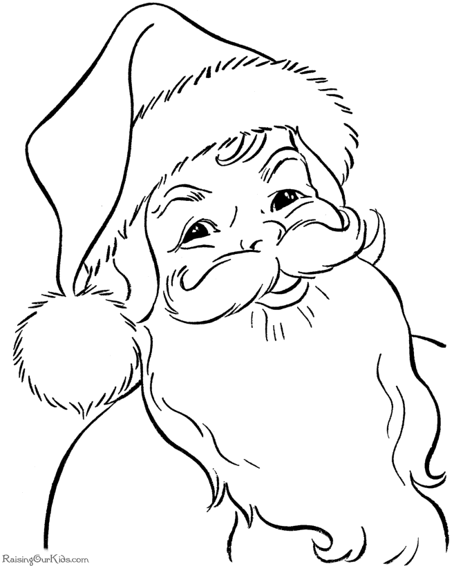 Christmas Coloring Pictures Santa!