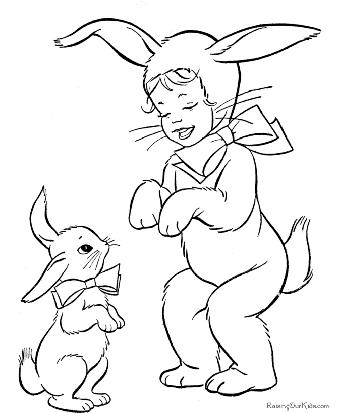 rabbit coloring pages for kindergarten kids - photo #28