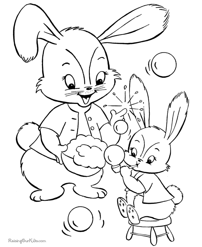 easter bunny coloring pages - photo #25