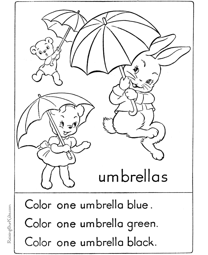 Preschool Easter coloring page