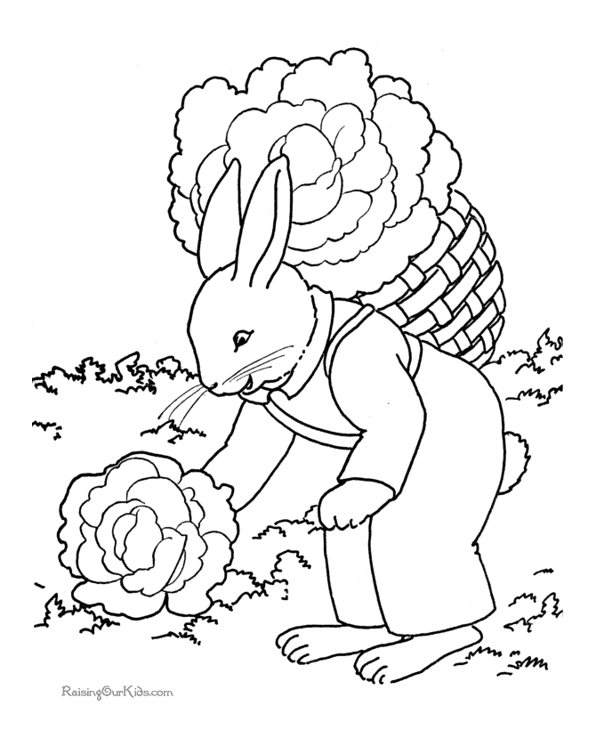 Child Easter coloring sheet