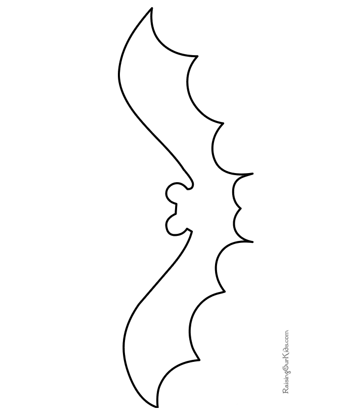 Free Halloween bat coloring page