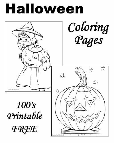 Kids Halloween coloring pages!