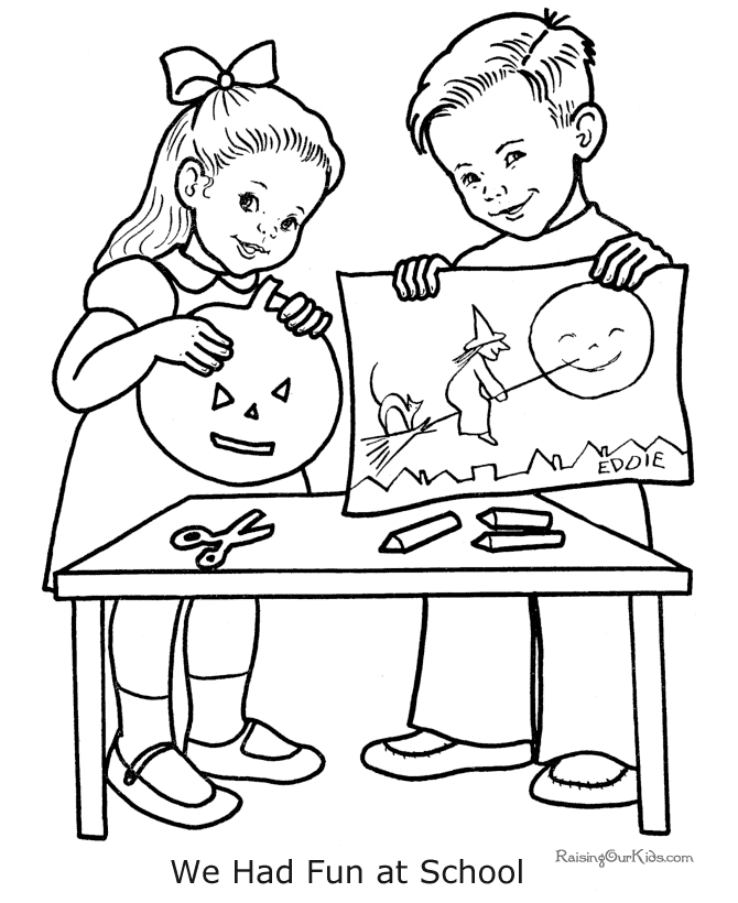Happy Halloween coloring page
