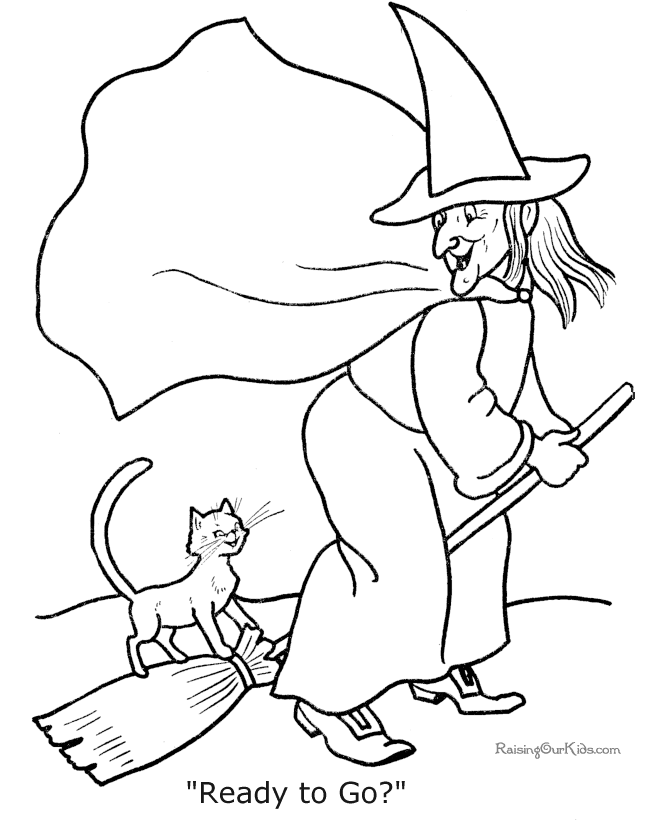caillou coloring pages halloween witch - photo #14